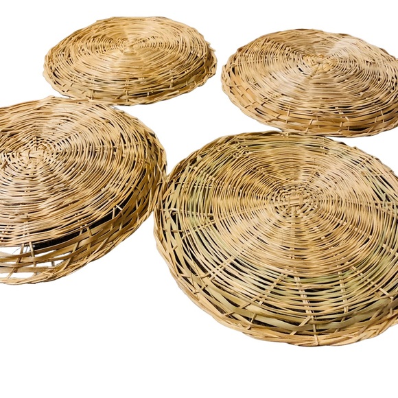 Boho Wicker Bamboo Basket Wall Decor - Picture 4 of 7
